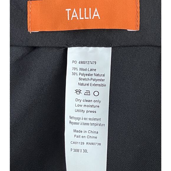 Tallia Men's 34x30 Suit Pant Vane Stretch Wool Blend Plum NEW - Picture 10 of 10
